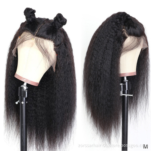 Xuchang hd thin lace wigs hair wholesale vendor raw indian cuticle aligned hair wig vendors yaki kinky straight lace front wig